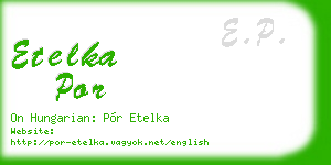 etelka por business card