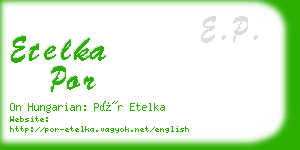 etelka por business card